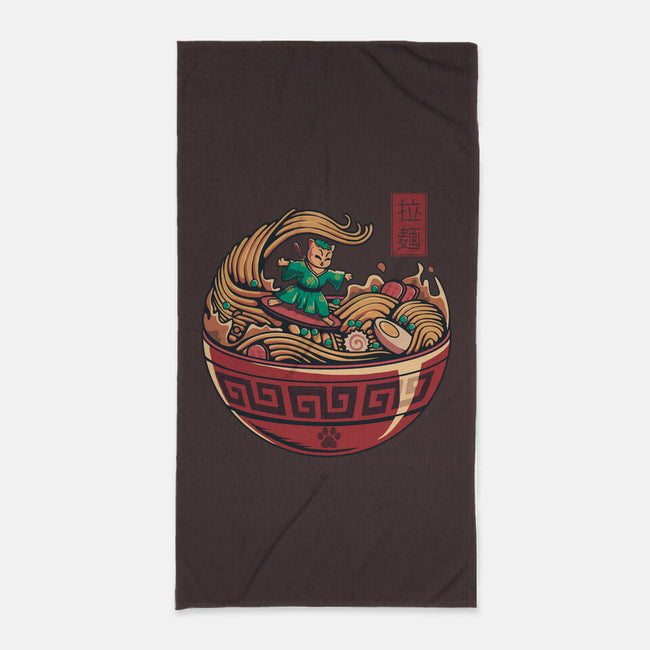 Ramen Surfing-None-Beach-Towel-erion_designs