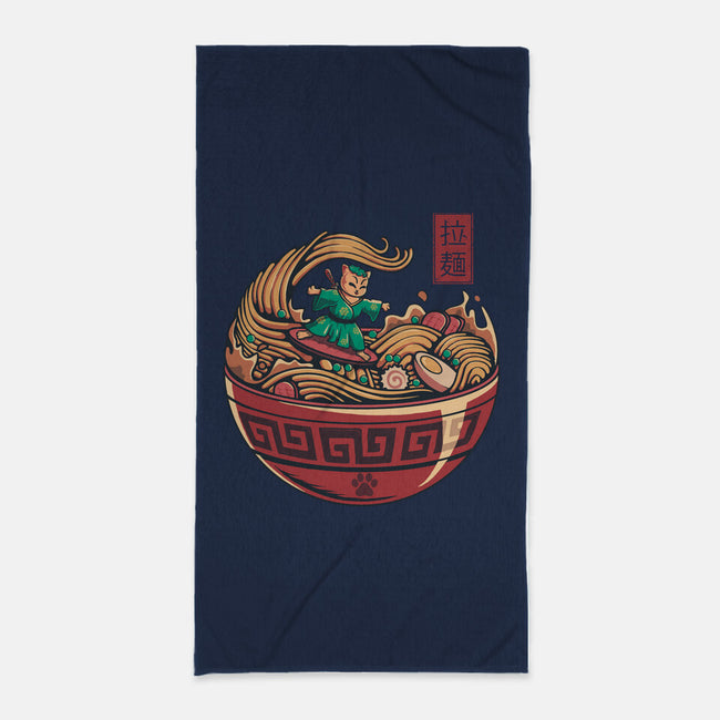 Ramen Surfing-None-Beach-Towel-erion_designs