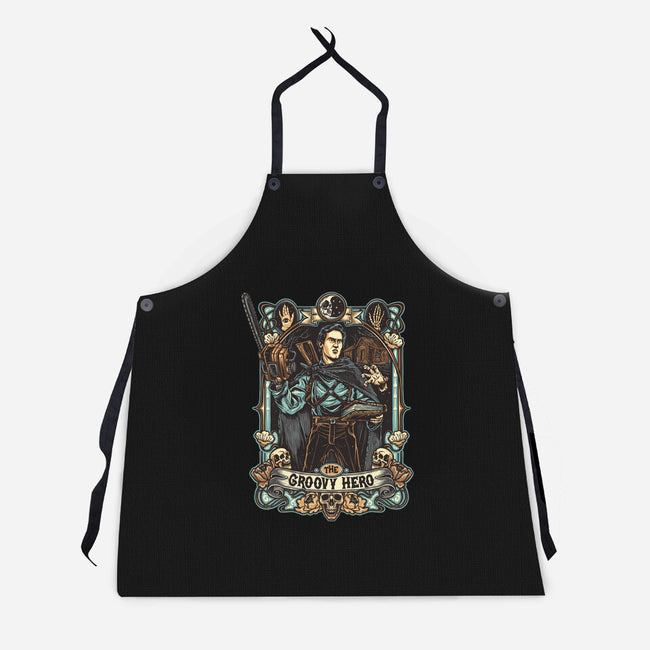 The Groovy Hero-Unisex-Kitchen-Apron-momma_gorilla