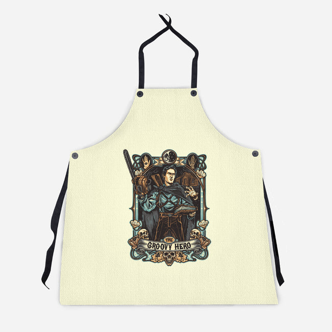 The Groovy Hero-Unisex-Kitchen-Apron-momma_gorilla