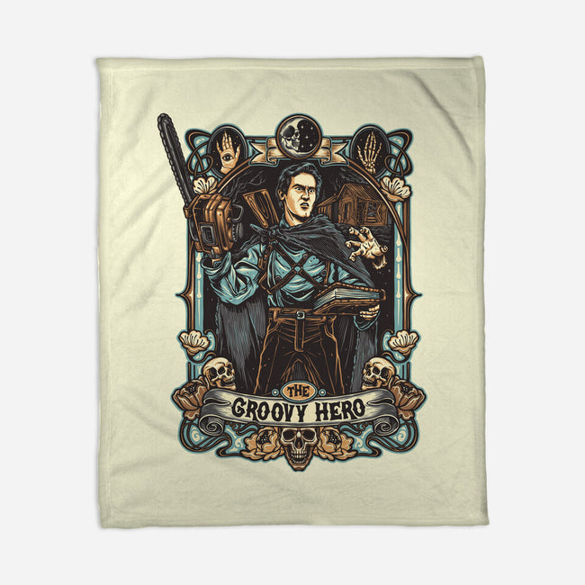 The Groovy Hero-None-Fleece-Blanket-momma_gorilla