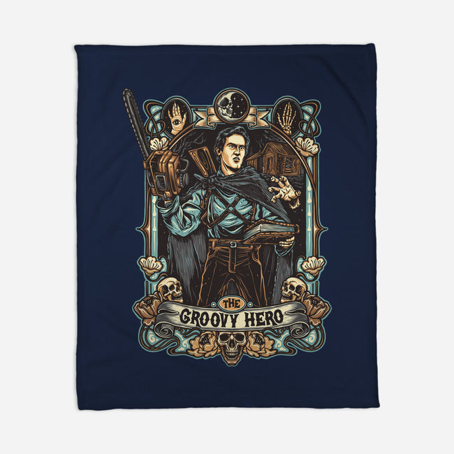 The Groovy Hero-None-Fleece-Blanket-momma_gorilla