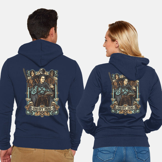 The Groovy Hero-Unisex-Zip-Up-Sweatshirt-momma_gorilla