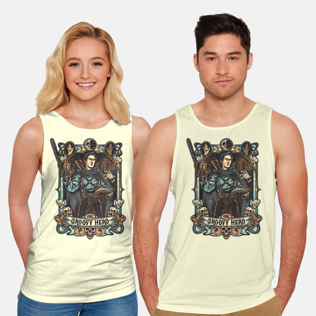 The Groovy Hero-Unisex-Basic-Tank-momma_gorilla
