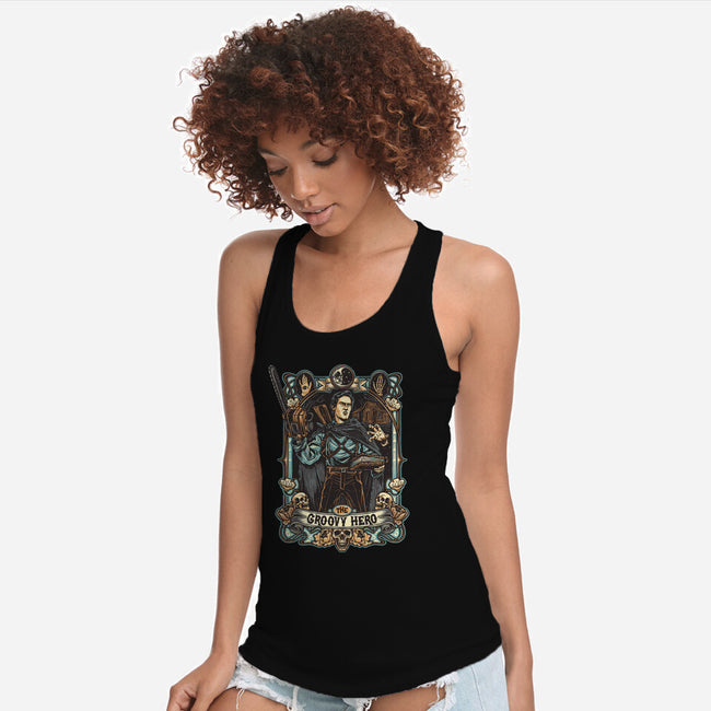 The Groovy Hero-Womens-Racerback-Tank-momma_gorilla