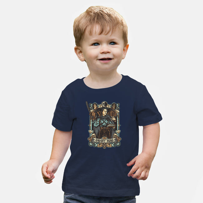 The Groovy Hero-Baby-Basic-Tee-momma_gorilla