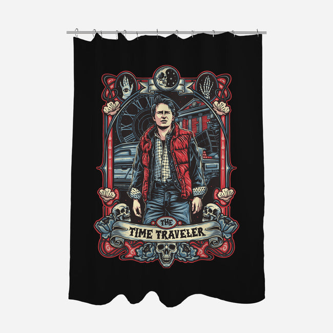 The Time Traveler Tarot-None-Polyester-Shower Curtain-momma_gorilla