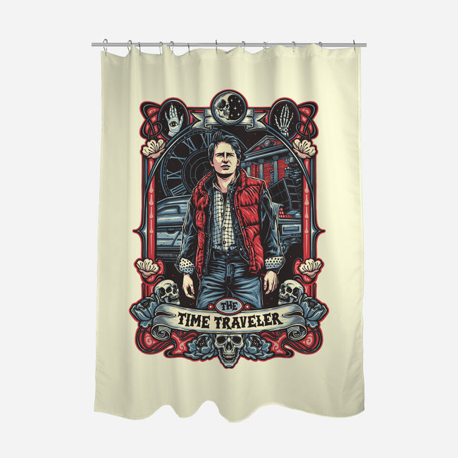 The Time Traveler Tarot-None-Polyester-Shower Curtain-momma_gorilla