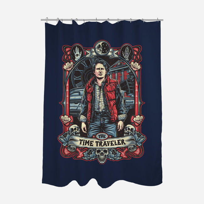 The Time Traveler Tarot-None-Polyester-Shower Curtain-momma_gorilla