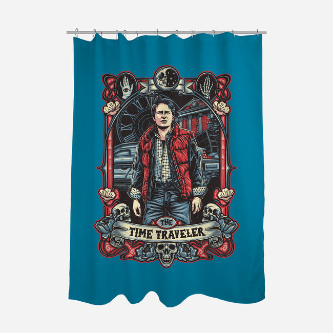 The Time Traveler Tarot-None-Polyester-Shower Curtain-momma_gorilla