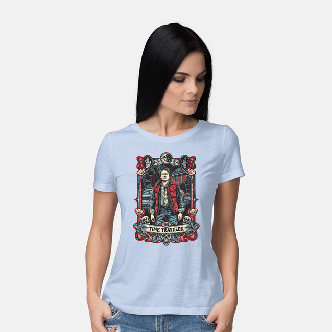 The Time Traveler Tarot-Womens-Basic-Tee-momma_gorilla