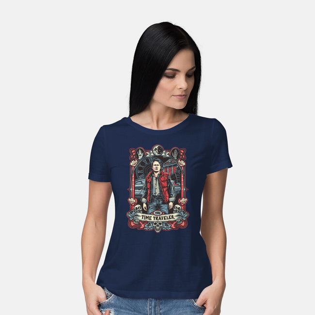 The Time Traveler Tarot-Womens-Basic-Tee-momma_gorilla