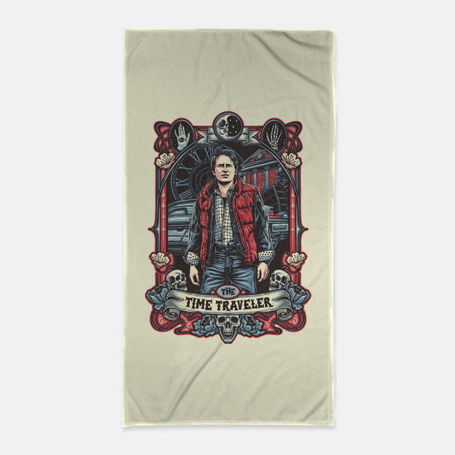 The Time Traveler Tarot-None-Beach-Towel-momma_gorilla