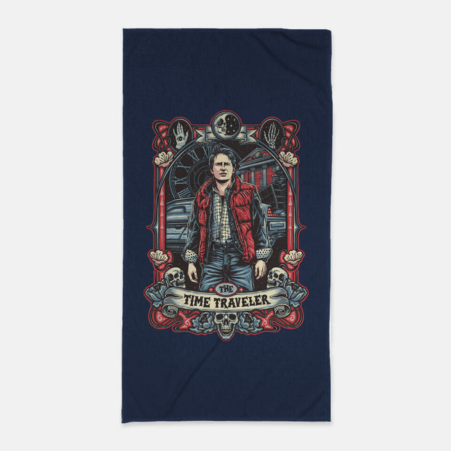 The Time Traveler Tarot-None-Beach-Towel-momma_gorilla