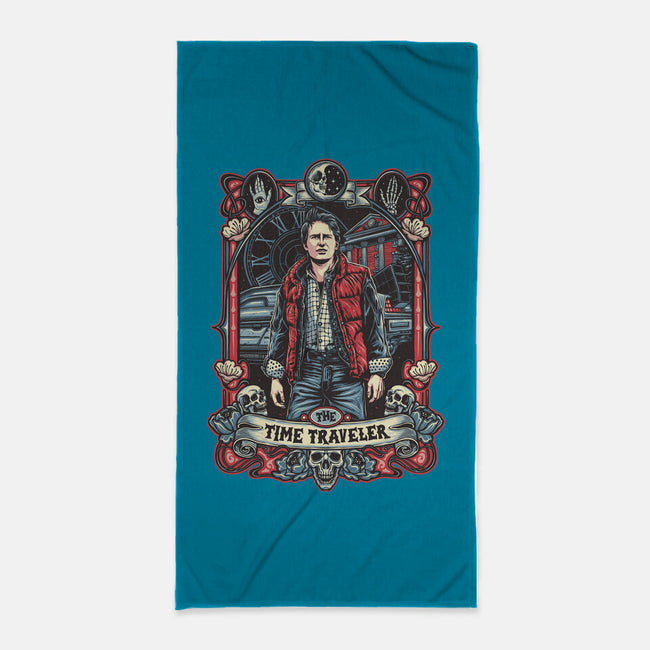 The Time Traveler Tarot-None-Beach-Towel-momma_gorilla