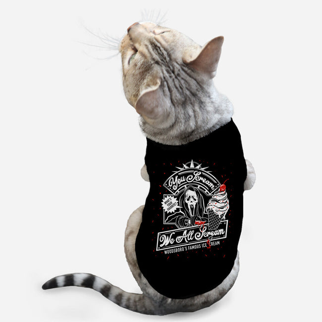 We All Scream-Cat-Basic-Pet Tank-Artsopple