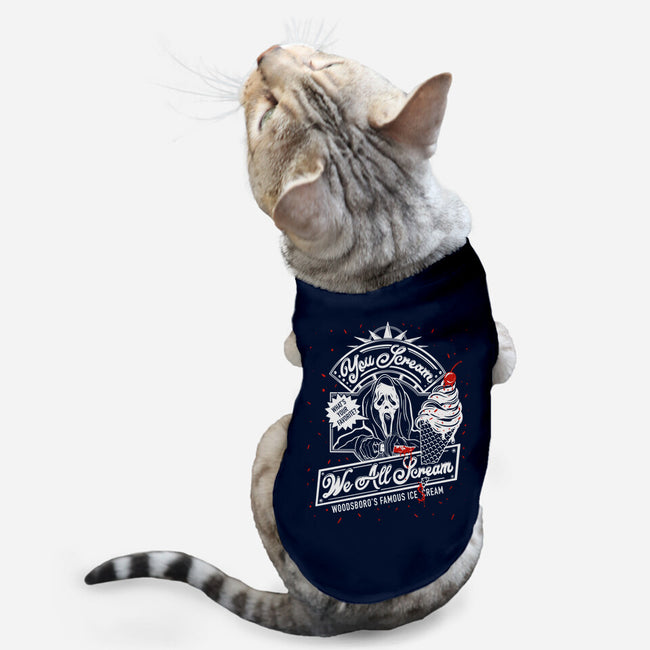 We All Scream-Cat-Basic-Pet Tank-Artsopple