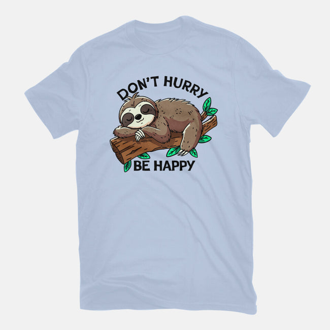 Don't Hurry Be Happy-Womens-Basic-Tee-fanfreak1