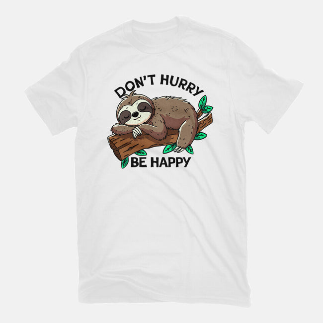 Don't Hurry Be Happy-Womens-Basic-Tee-fanfreak1