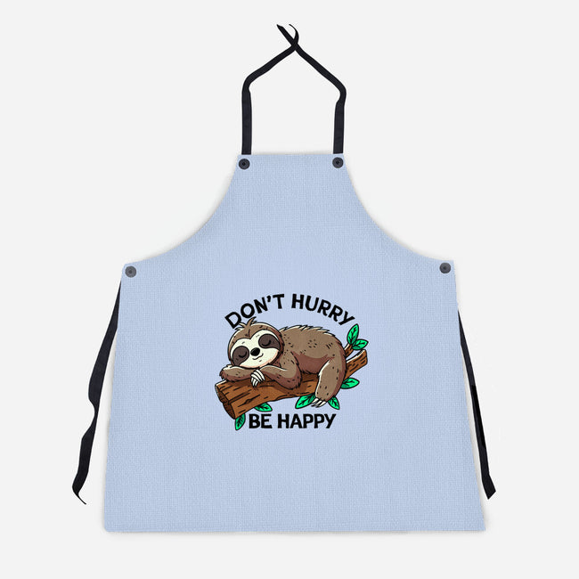 Don't Hurry Be Happy-Unisex-Kitchen-Apron-fanfreak1