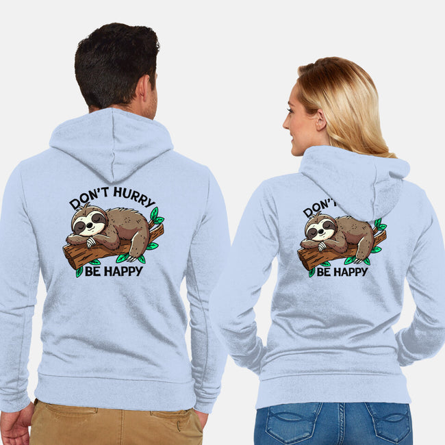 Don't Hurry Be Happy-Unisex-Zip-Up-Sweatshirt-fanfreak1