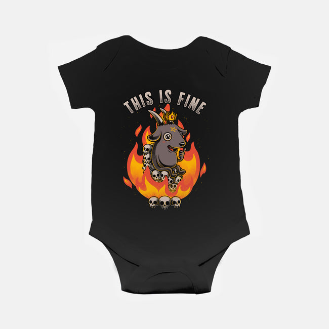 Fire Demon Meme Fine-Baby-Basic-Onesie-Studio Mootant