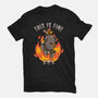 Fire Demon Meme Fine-Womens-Fitted-Tee-Studio Mootant