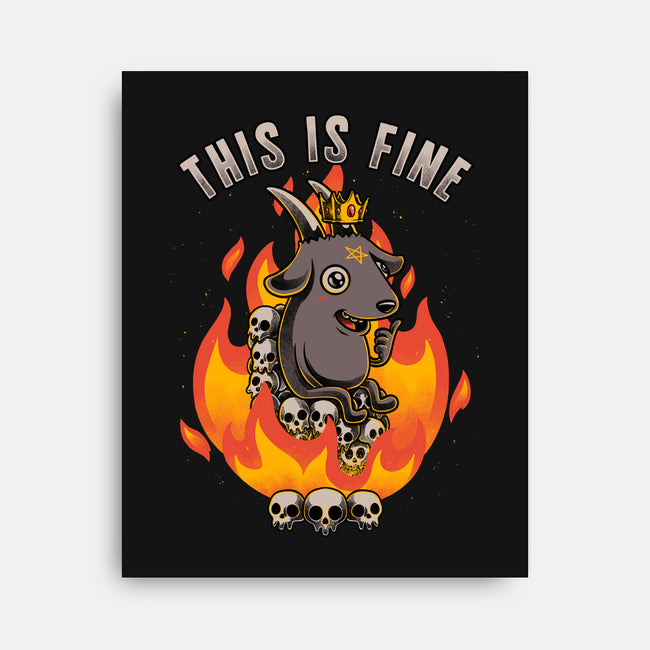 Fire Demon Meme Fine-None-Stretched-Canvas-Studio Mootant