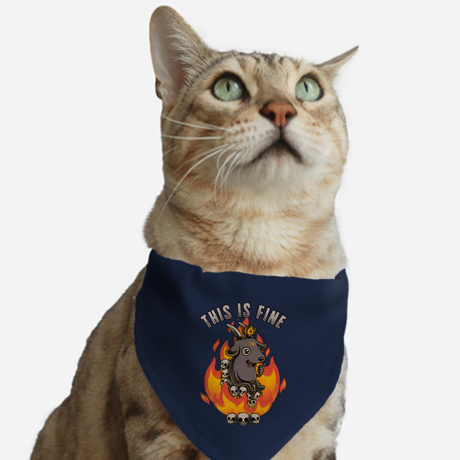 Fire Demon Meme Fine-Cat-Adjustable-Pet Collar-Studio Mootant