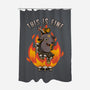 Fire Demon Meme Fine-None-Polyester-Shower Curtain-Studio Mootant