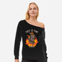 Fire Demon Meme Fine-Womens-Off Shoulder-Sweatshirt-Studio Mootant