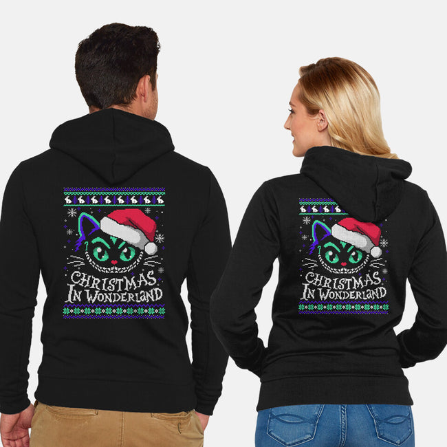 Christmas In Wonderland-Unisex-Zip-Up-Sweatshirt-NemiMakeit