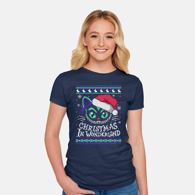 Christmas In Wonderland-Womens-Fitted-Tee-NemiMakeit