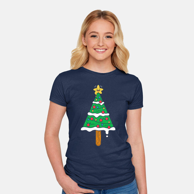 Christmas Tree Popsicle-Womens-Fitted-Tee-krisren28