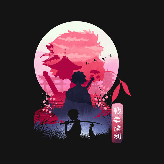 Samurai Landscape-None-Fleece-Blanket-dandingeroz