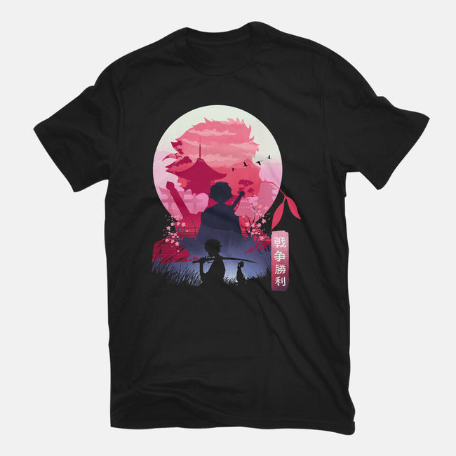 Samurai Landscape-Youth-Basic-Tee-dandingeroz