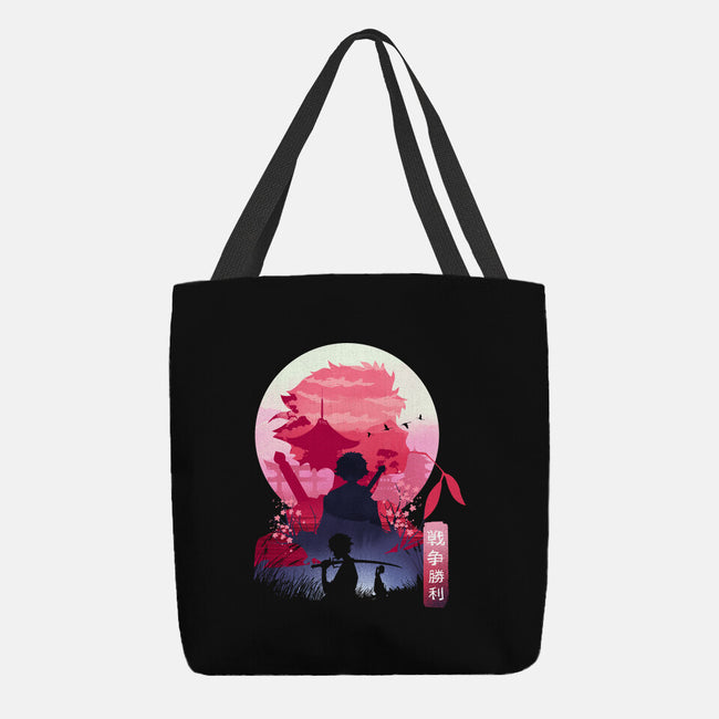 Samurai Landscape-None-Basic Tote-Bag-dandingeroz