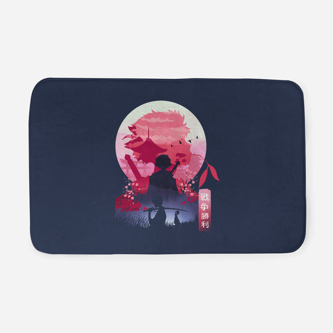 Samurai Landscape-None-Memory Foam-Bath Mat-dandingeroz