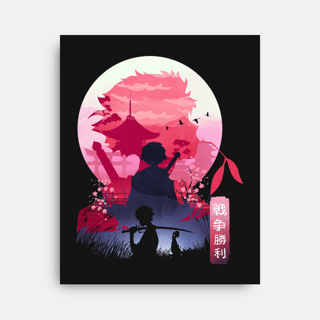 Samurai Landscape-None-Stretched-Canvas-dandingeroz