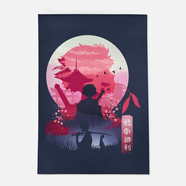 Samurai Landscape-None-Indoor-Rug-dandingeroz