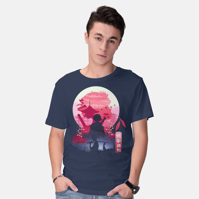 Samurai Landscape-Mens-Basic-Tee-dandingeroz