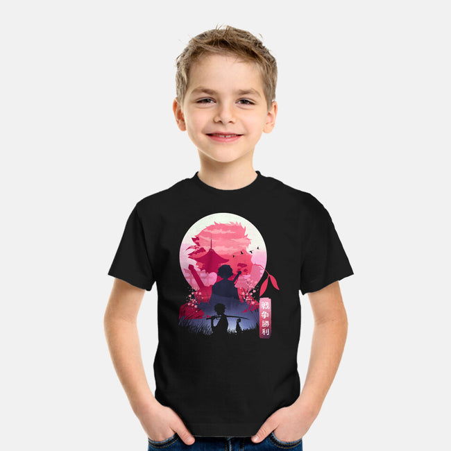 Samurai Landscape-Youth-Basic-Tee-dandingeroz