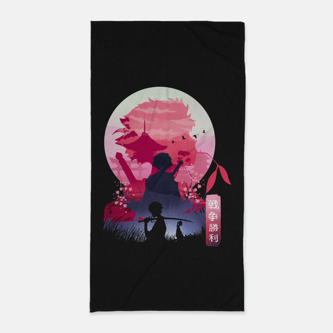 Samurai Landscape-None-Beach-Towel-dandingeroz