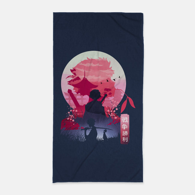 Samurai Landscape-None-Beach-Towel-dandingeroz