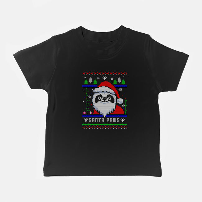 Santa Paws Christmas Panda-Baby-Basic-Tee-constantine2454