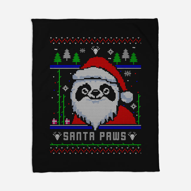 Santa Paws Christmas Panda-None-Fleece-Blanket-constantine2454