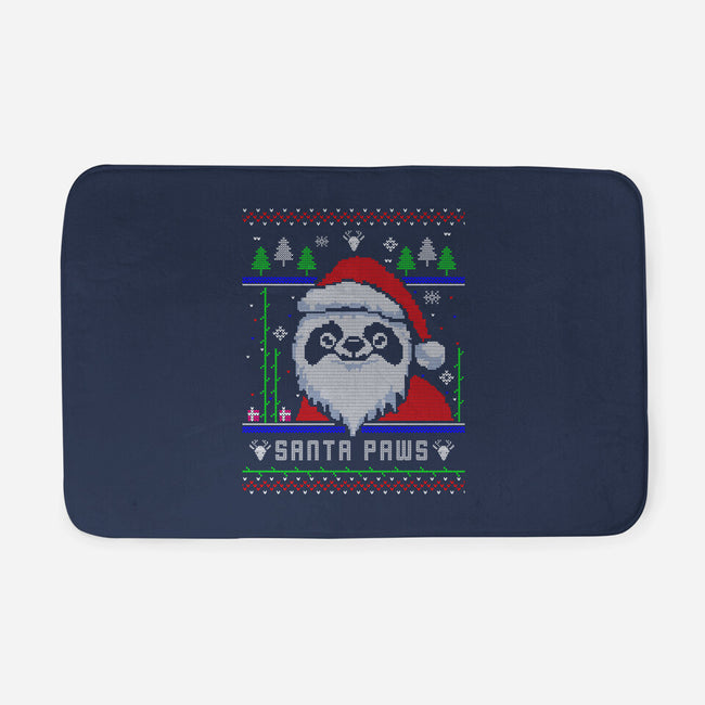 Santa Paws Christmas Panda-None-Memory Foam-Bath Mat-constantine2454