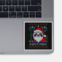 Santa Paws Christmas Panda-None-Glossy-Sticker-constantine2454