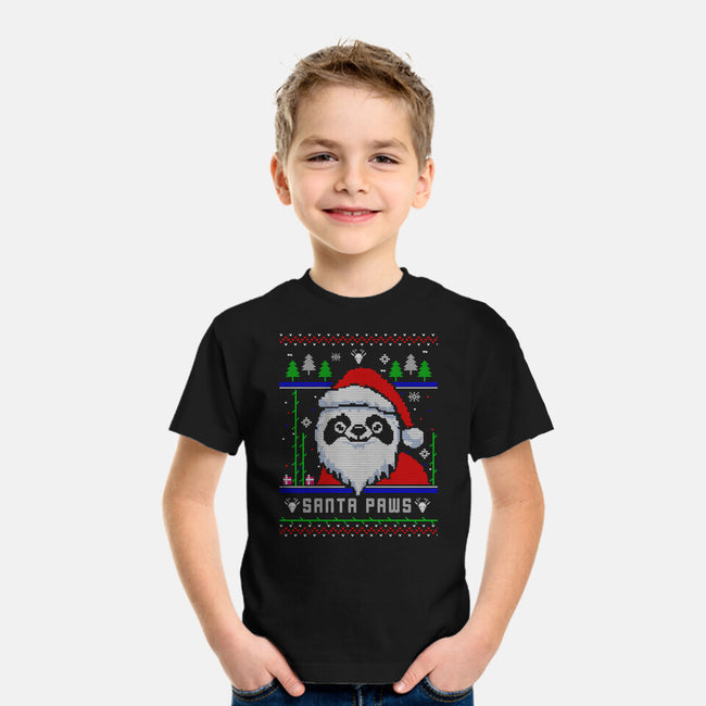 Santa Paws Christmas Panda-Youth-Basic-Tee-constantine2454