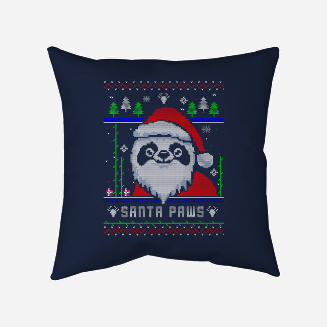 Santa Paws Christmas Panda-None-Removable Cover-Throw Pillow-constantine2454